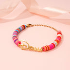 Customized Children's Name Colored Clay Bracelet - Glaxias