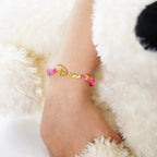 Customized Children's Name Colored Clay Bracelet - Glaxias