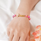 Customized Children's Name Colored Clay Bracelet - Glaxias