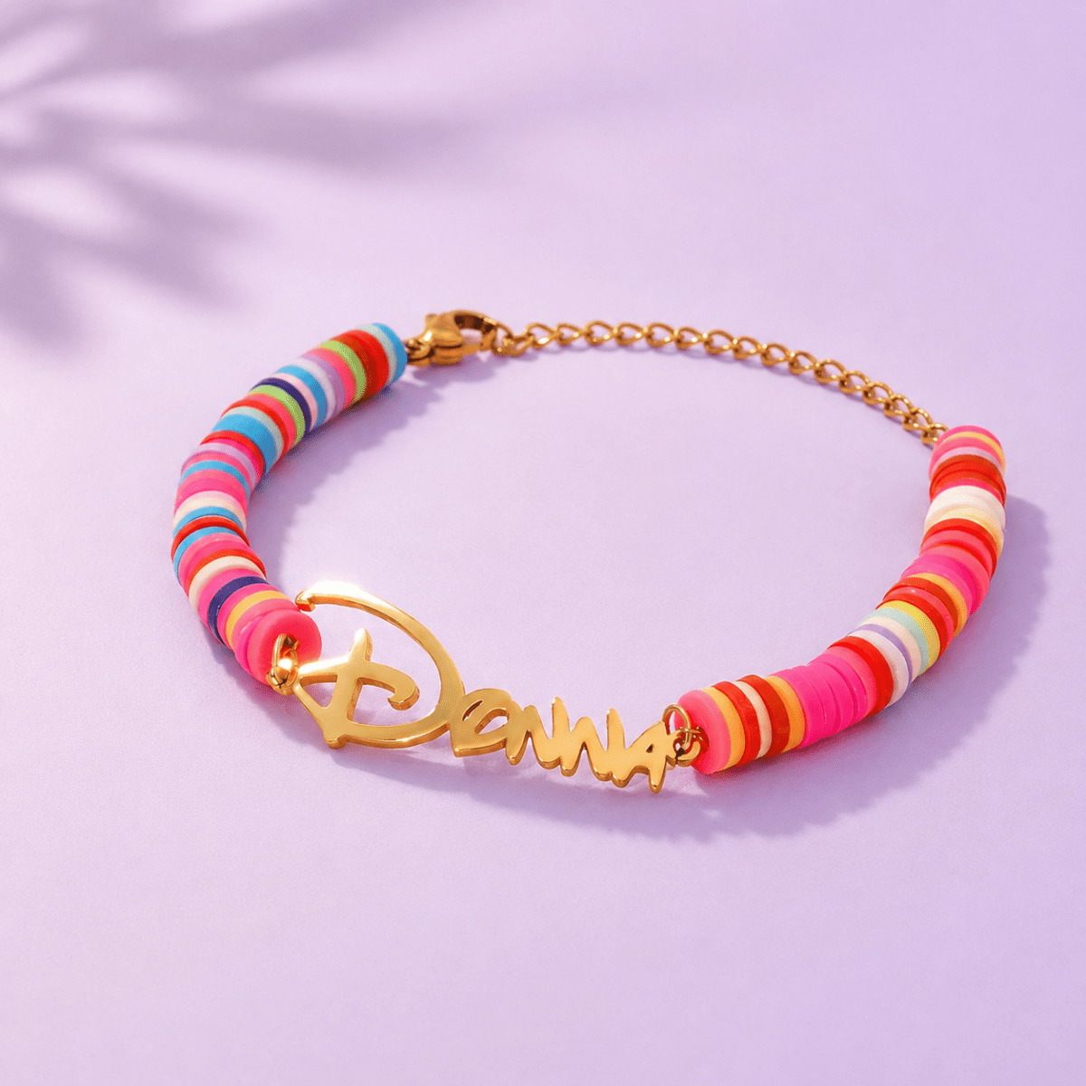 Customized Children's Name Colored Clay Bracelet - Glaxias