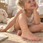 Customized Initial Golden Charms Ankle Bracelet - Glaxias