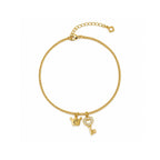 Customized Initial Golden Charms Ankle Bracelet - Glaxias