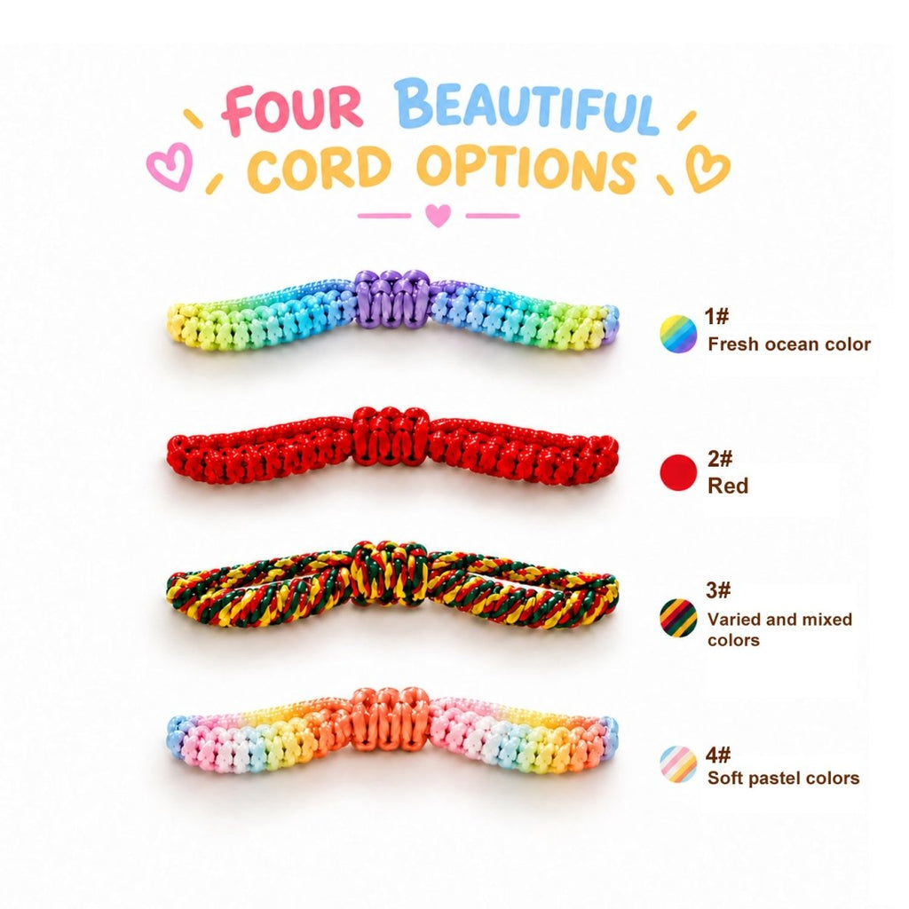 Customized Name Anklet with Colorful Braided Cord & Charm - Glaxias