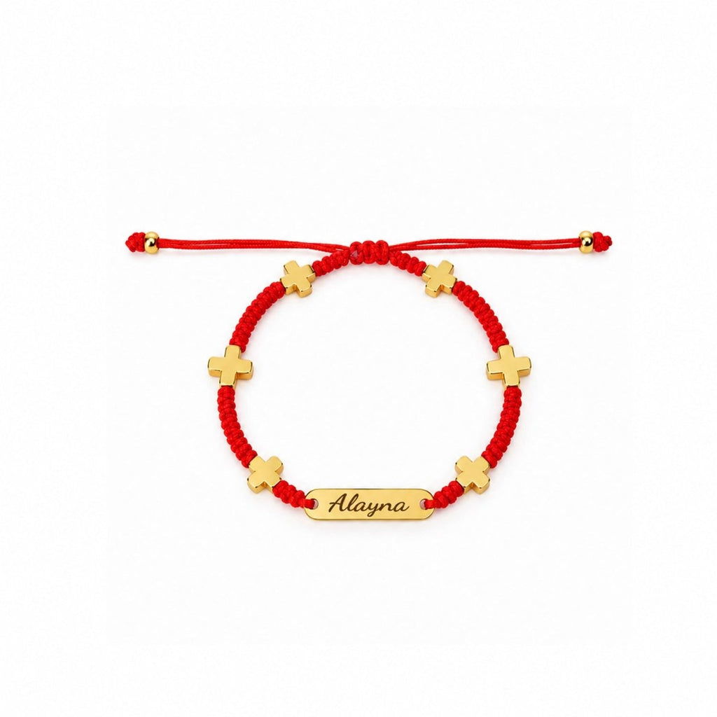 Customized Name Anklet with Colorful Braided Cord & Charm - Glaxias
