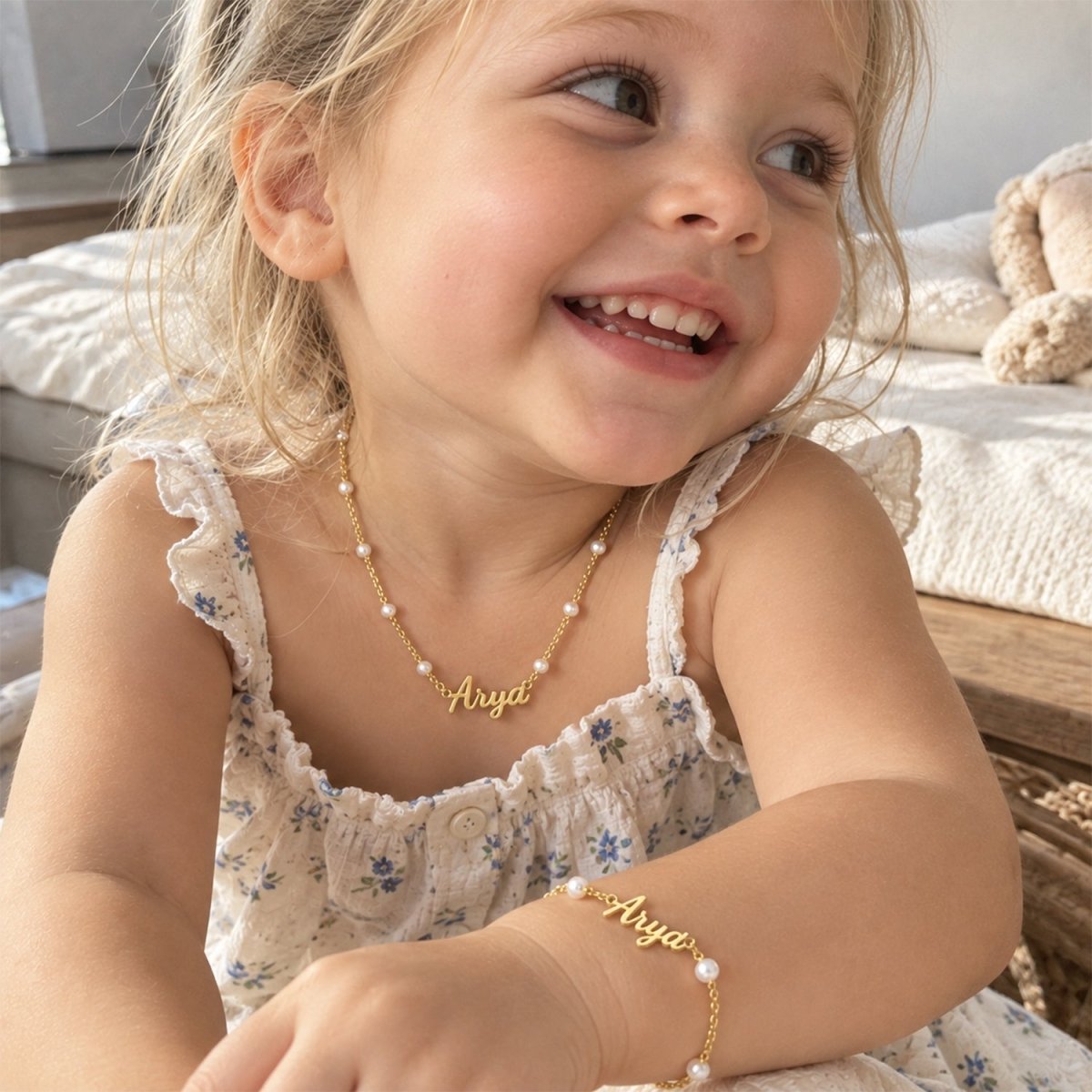 Customized Name Mini Bead Necklace - Glaxias