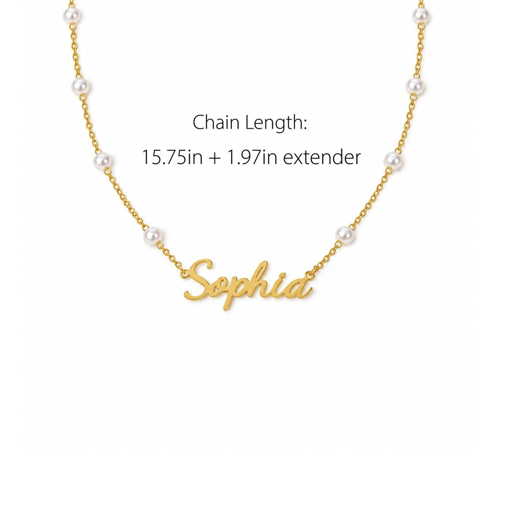 Customized Name Mini Bead Necklace - Glaxias