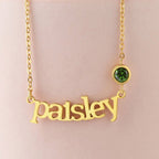Customized Princess Name Birthstone Necklace - Glaxias