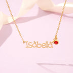 Customized Princess Name Birthstone Necklace - Glaxias