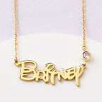 Customized Princess Name Birthstone Necklace - Glaxias