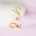 CZ Accent Pearl Drop Girls Earrings - Glaxias