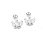 CZ Crown Grils Stud Earrings - Glaxias