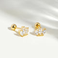 CZ Crown Grils Stud Earrings - Glaxias