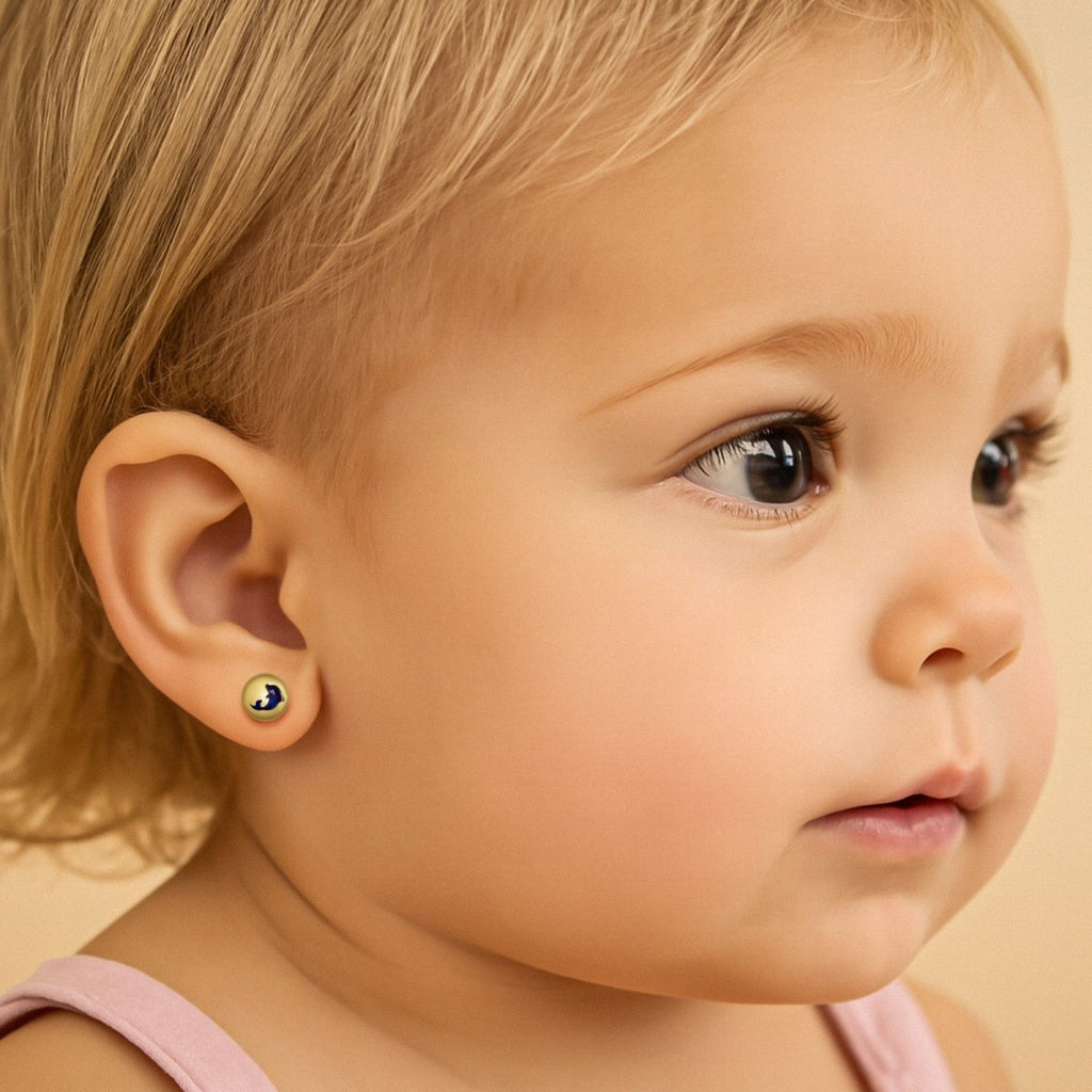 Delicate Ocean Creature CZ Girls Earrings - Glaxias