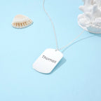 Engravable Boy's Nameplate Necklace - Glaxias