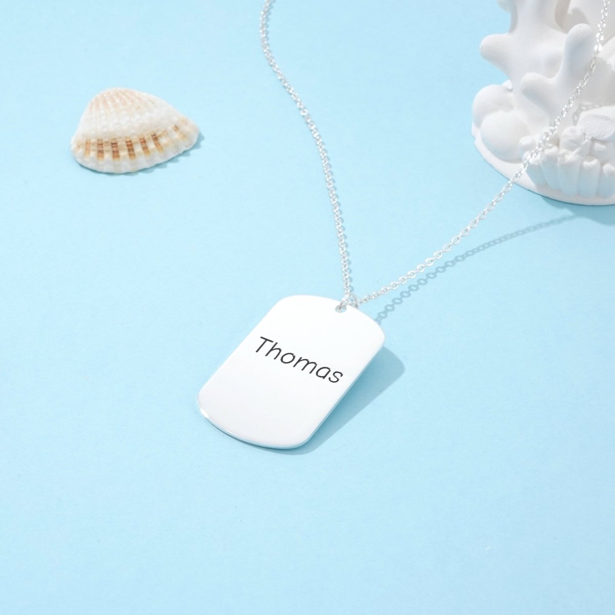 Engravable Boy's Nameplate Necklace - Glaxias