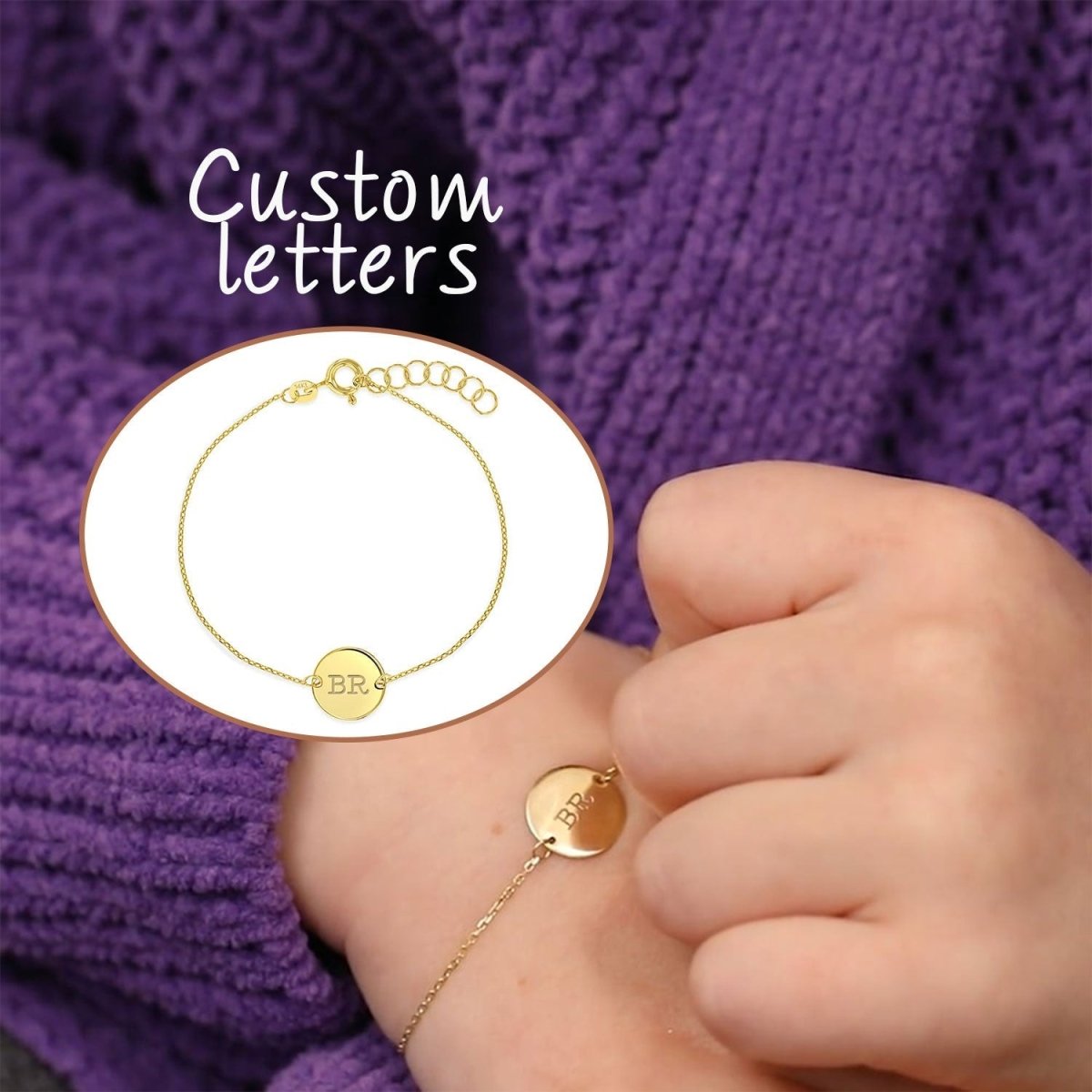 Engravable Children's Initials Bracelet - Glaxias