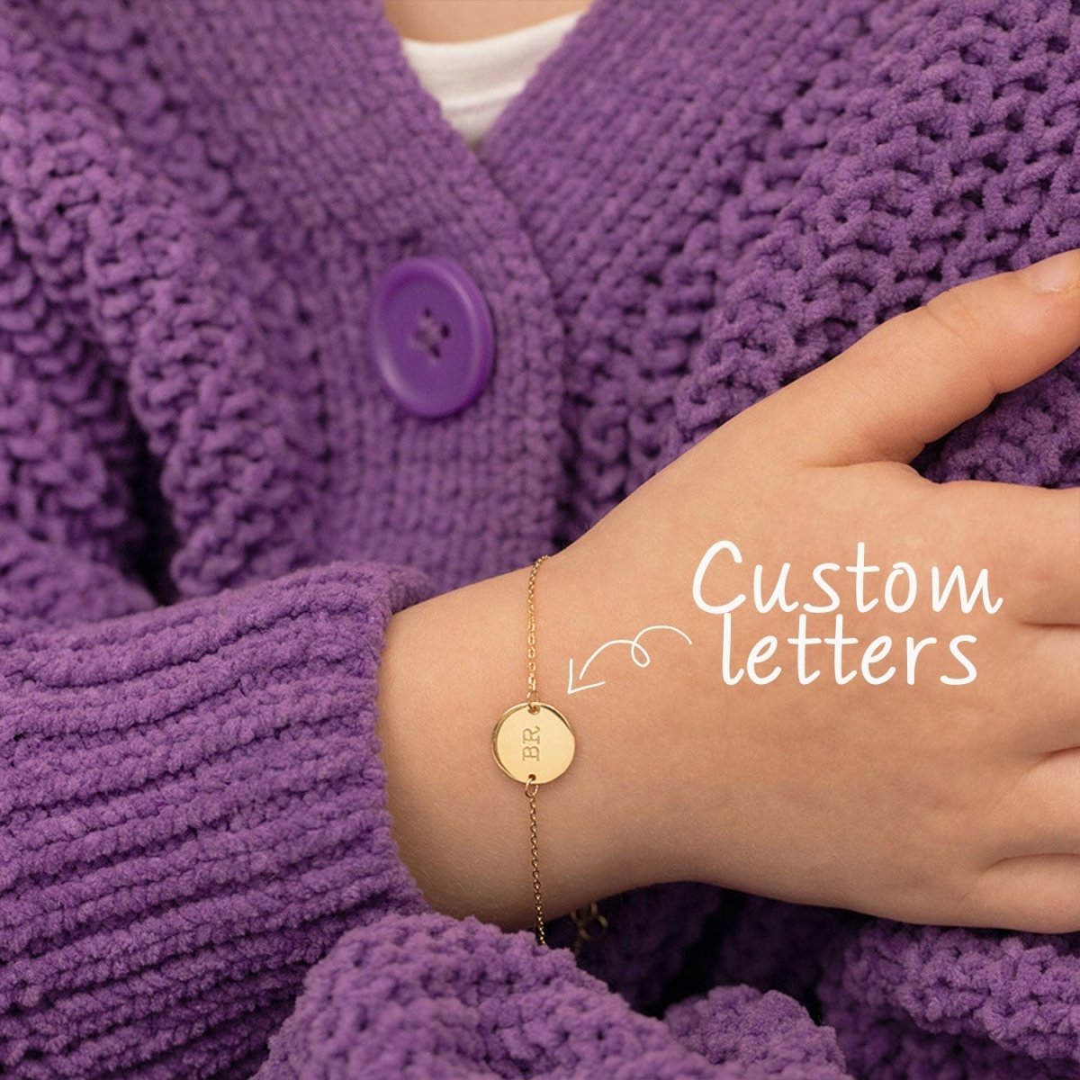 Engravable Children's Initials Bracelet - Glaxias