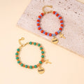 Engravable Cross Charm Children's Christmas Bracelet - Glaxias