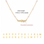 Personalized Initial Dainty Pearl Necklace for Girls