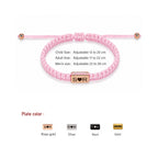 Personalized Name Braided Bracelet Adjustable Woven Rope Bracelet for Kids and Adults
