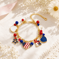 Girls 4th of July Charm Bracelet - Glaxias