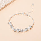 Girls Custom Initial Crystal Pearl Bracelet - Glaxias
