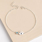 Girls Cute Element Initial and Birthstone Bracelet - Glaxias