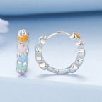 Girls Dreamy Pastel Heart Huggie Hoops - Glaxias