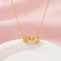 Girls¡¯ Personalized Initial Necklace with Heart Charm - Glaxias