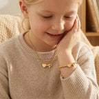 Girls¡¯ Personalized Initial Necklace with Heart Charm - Glaxias