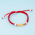 Hand-woven Red Cord Personalized Name Bracelet for Girls - Glaxias