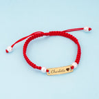 Hand-woven Red Cord Personalized Name Bracelet for Girls - Glaxias