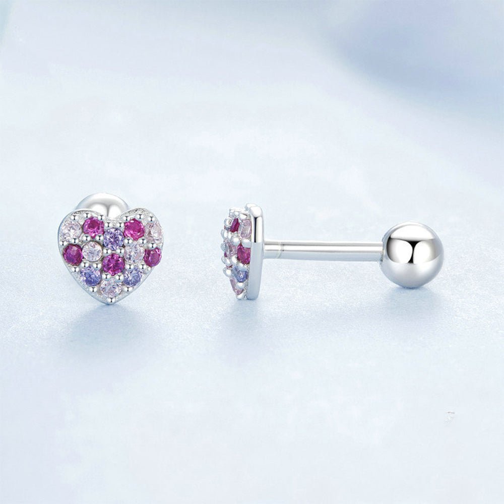 Heart of Crystals Girls Earrings - Glaxias