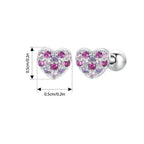 Heart of Crystals Girls Earrings - Glaxias