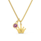 Initial and Birthstone Children's Necklace - Glaxias