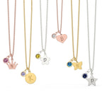 Initial and Birthstone Children's Necklace - Glaxias
