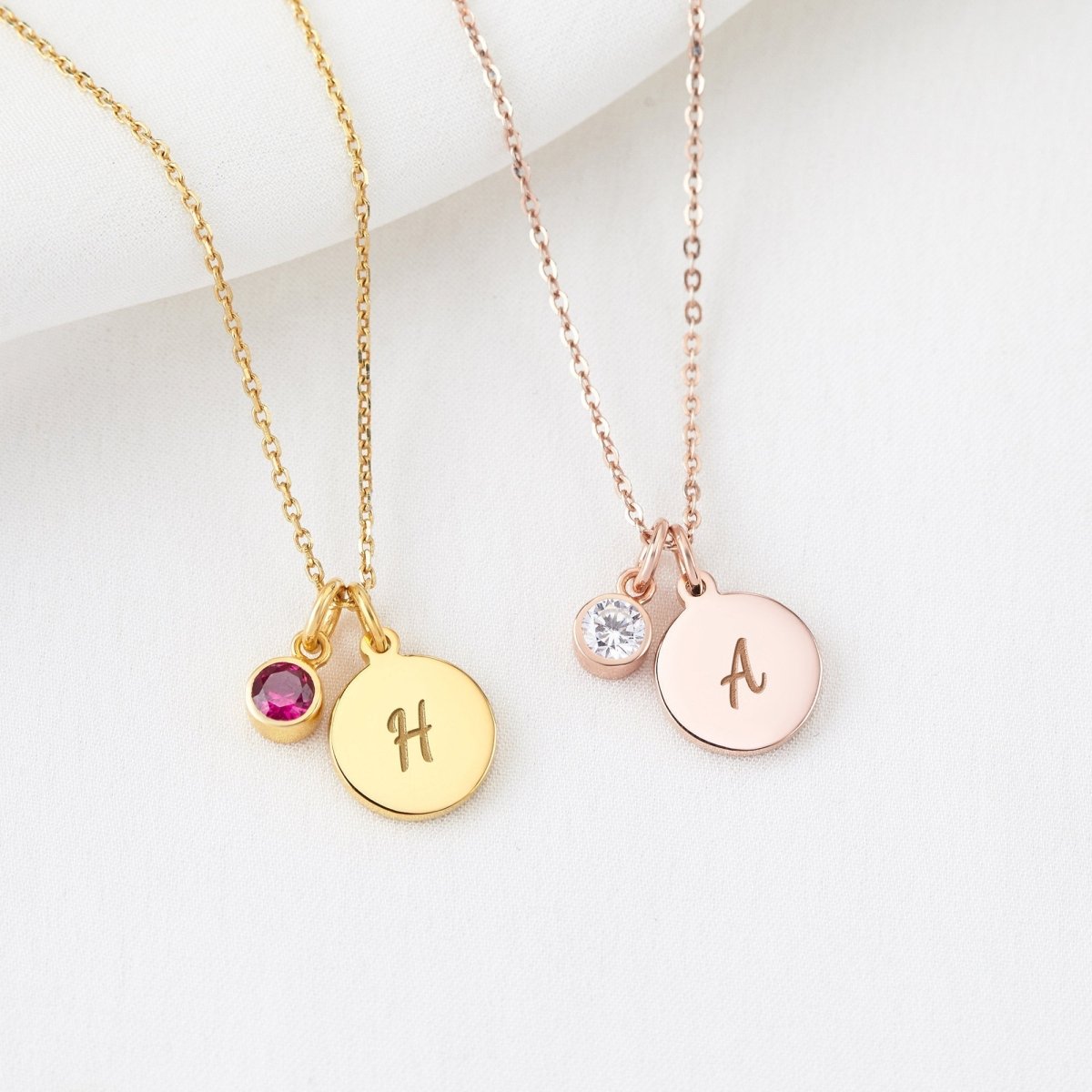 Initial and Birthstone Children's Necklace - Glaxias