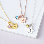 Initial and Birthstone Children's Necklace - Glaxias