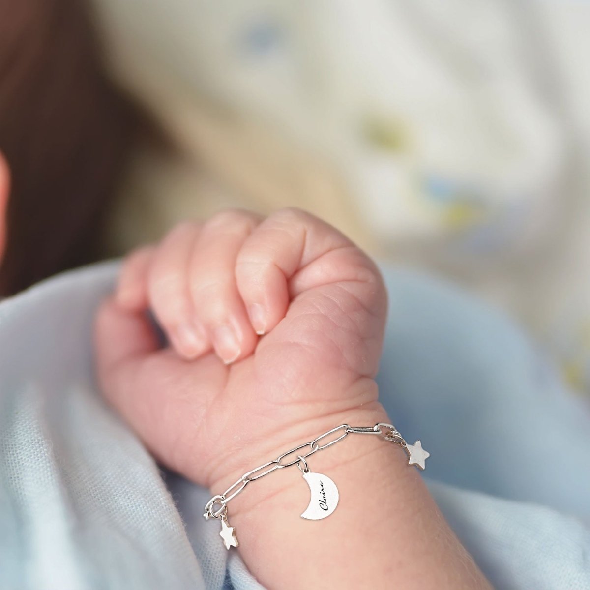 Kids Star and Moon Name Bracelet - Glaxias