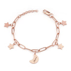 Kids Star and Moon Name Bracelet - Glaxias