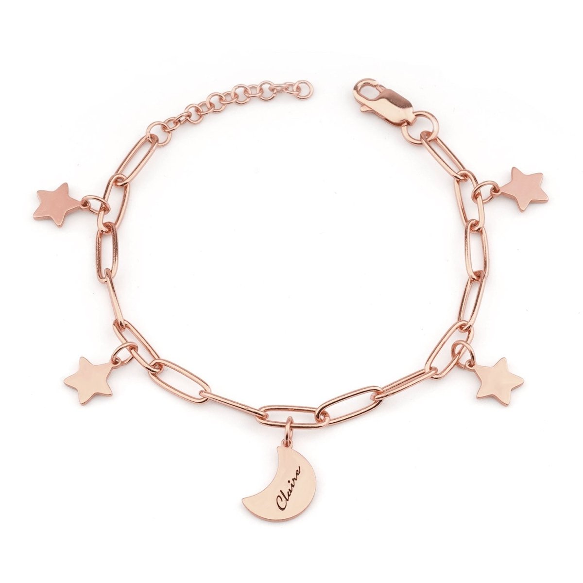 Kids Star and Moon Name Bracelet - Glaxias