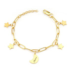 Kids Star and Moon Name Bracelet - Glaxias