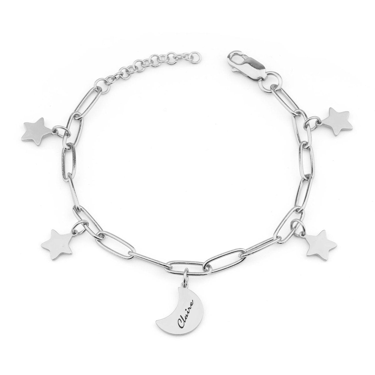 Kids Star and Moon Name Bracelet - Glaxias