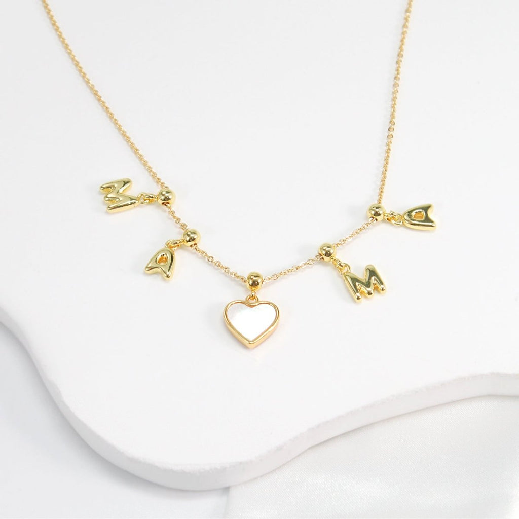 MAMA Always in My Heart ¨C Double-Sided Enamel Charm Necklace - Glaxias
