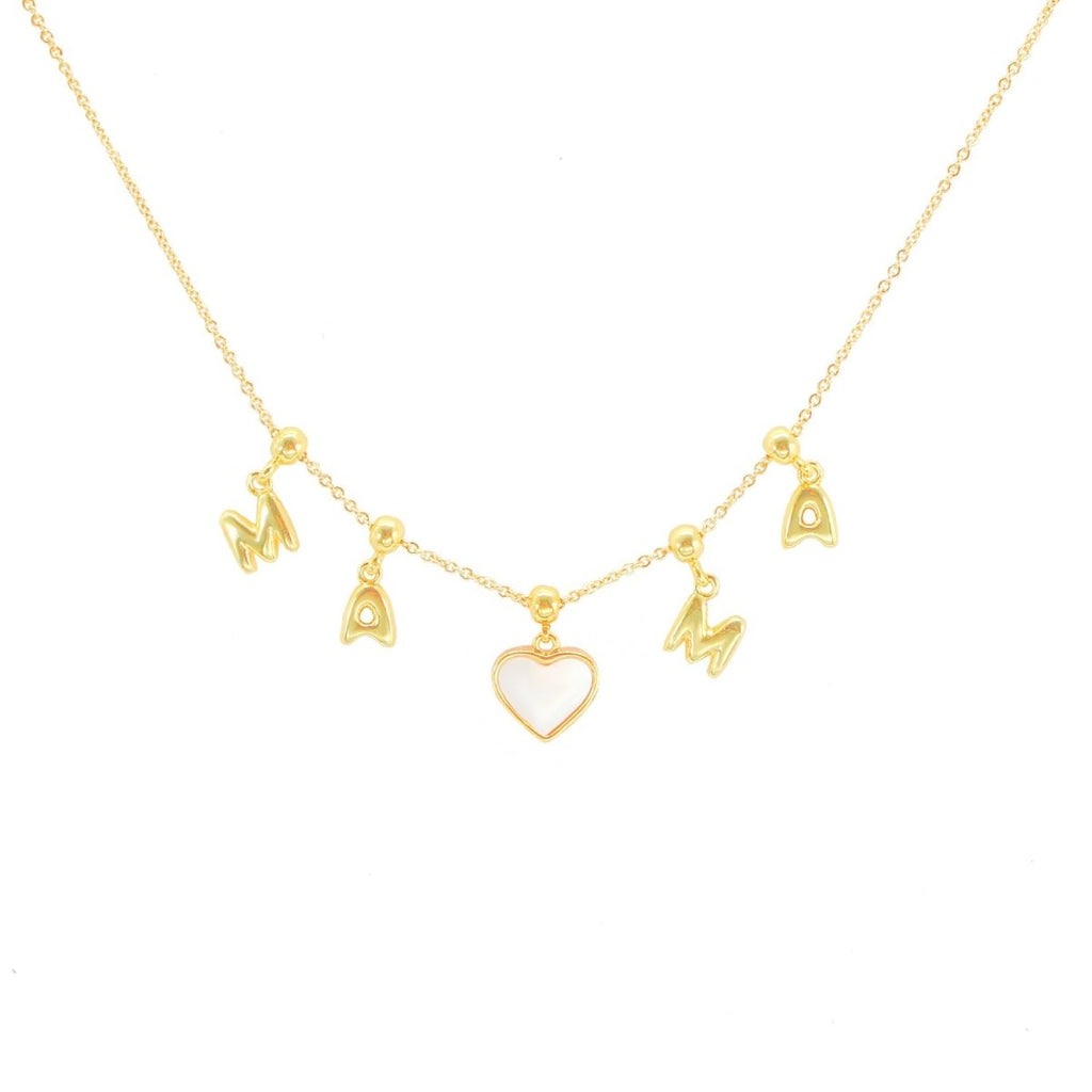 MAMA Always in My Heart ¨C Double-Sided Enamel Charm Necklace - Glaxias