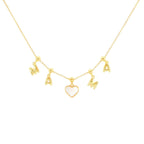 MAMA Always in My Heart ¨C Double-Sided Enamel Charm Necklace - Glaxias
