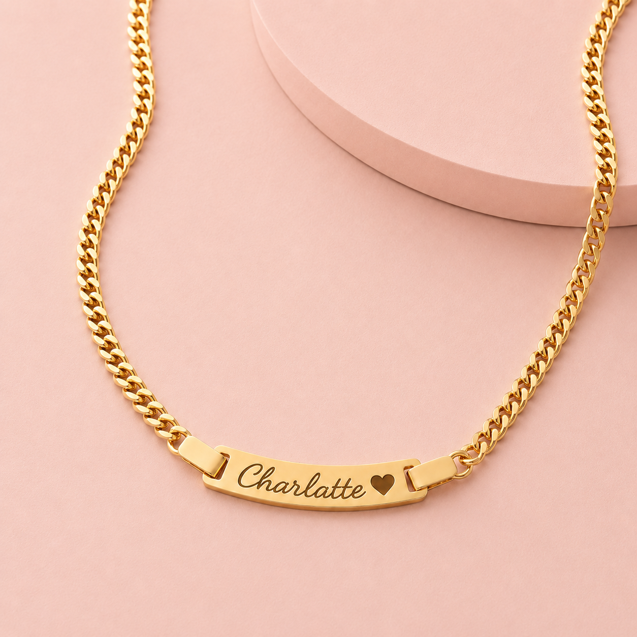 Personalized Baby Name and Birthstone Necklace