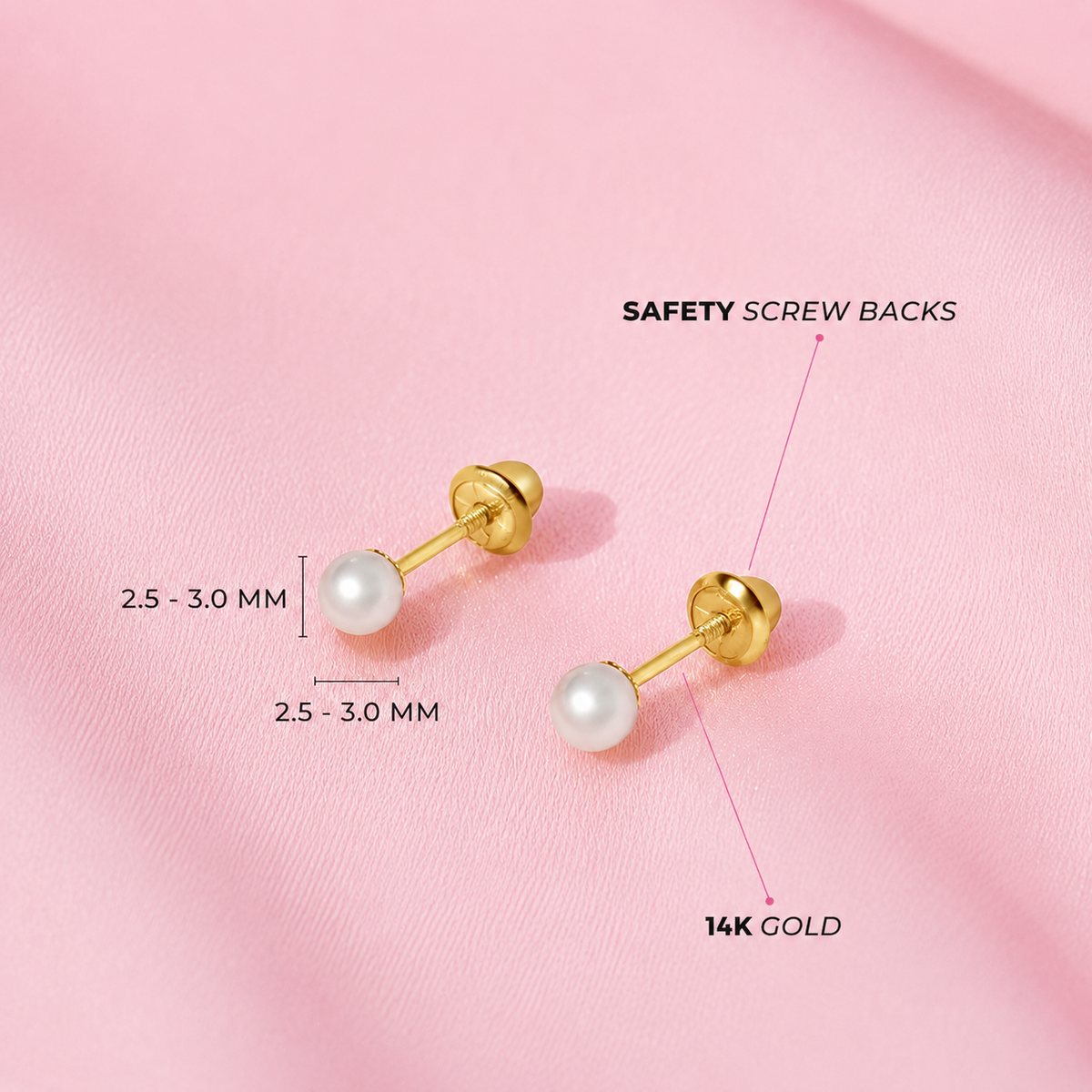 Children's Pearl Earrings