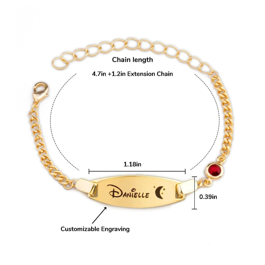 Oval Engravable Baby Bracelet - Glaxias