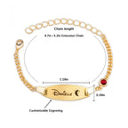 Oval Engravable Baby Bracelet - Glaxias